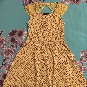 Jessica Simpson girl’s Med/Y8-10 dress, butterfly pattern & lace back detail